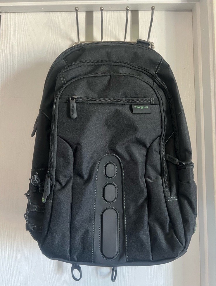 Targus 15.6" Spruce™ EcoSmart® Checkpoint Friendly Backpack Black Travel NWT