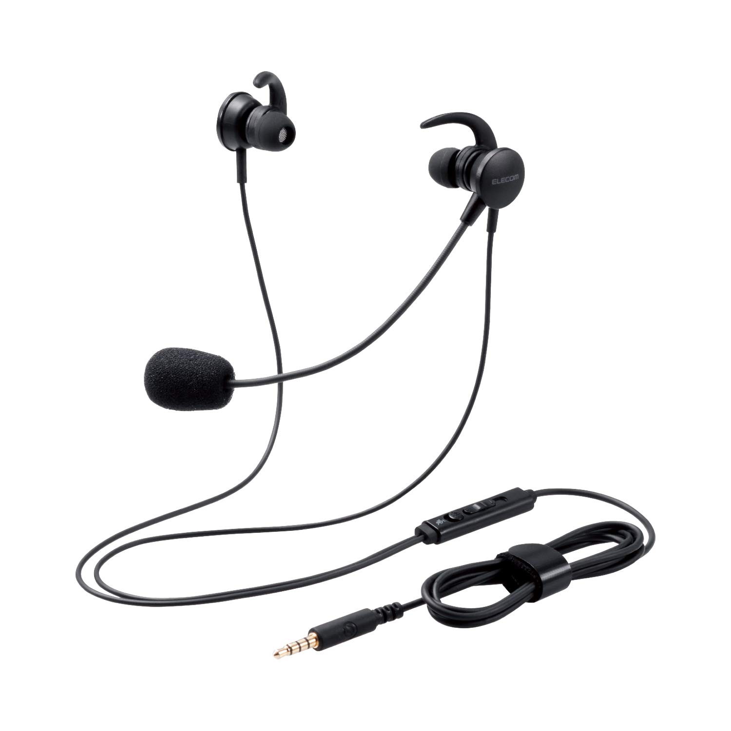 Wired headset 3.5mm 4-pole mini plug microphone black HS-EP15TBK