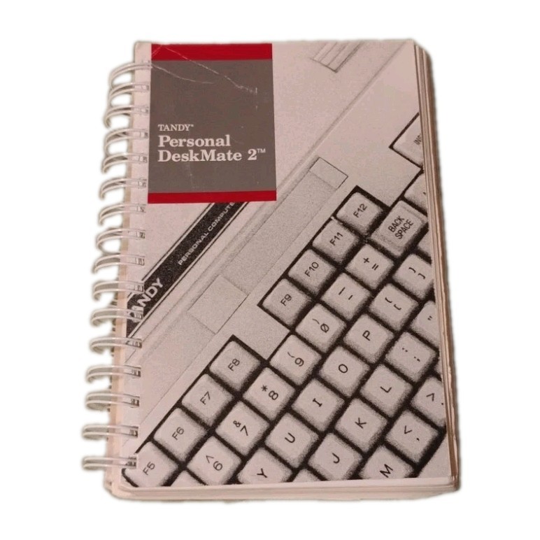 TANDY Personal DeskMate 2 Owner's Manual 1987 vintage computer book
