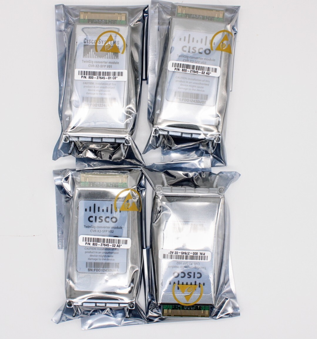 Cisco TwinGig Converter Module CVR-X2-SFP V01/02 *New* Lot of 4