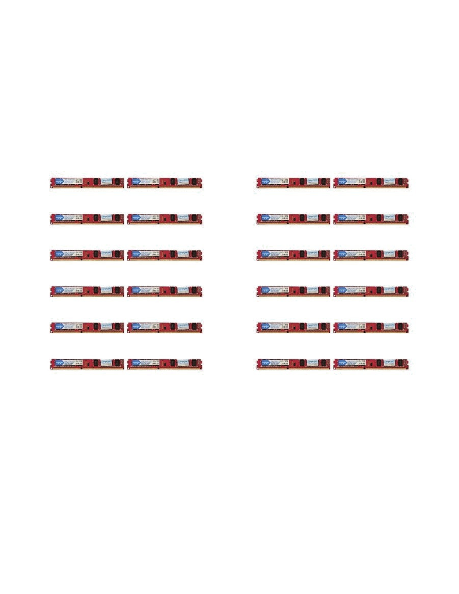 48GB Bulk Lot | 24 x 2GB DDR3 1333MHZ, PC3-10600U RAM | RED PCB | NEW | WARRANTY