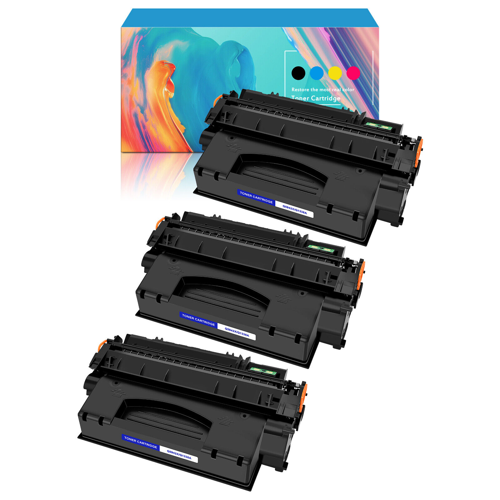 3 Pack Black Q1338A 38A Toner for HP LaserJet 4200tn 4200dtn 4200dtns 4200dtnsl