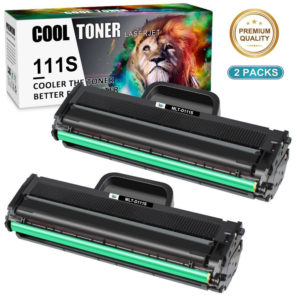 2 Pack MLT-D111S 111S Toner Cartridge For Samsung Xpress M2070FW M2070W Printer