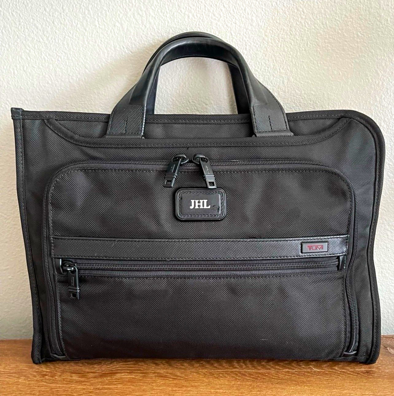 Tumi Alpha II Black Nylon 15 in Laptop Briefcase Organizer Monogram 26110D2