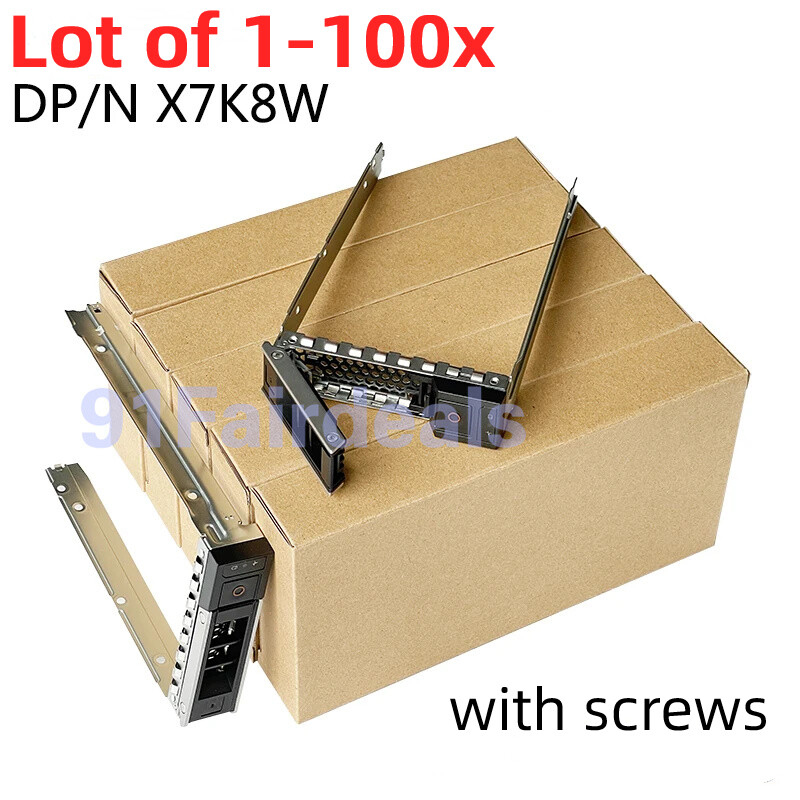 Lot X7K8W 3.5" Gen 14 HDD Tray Caddy for Dell R740xd R440 R540 R640 R7425 R7415 