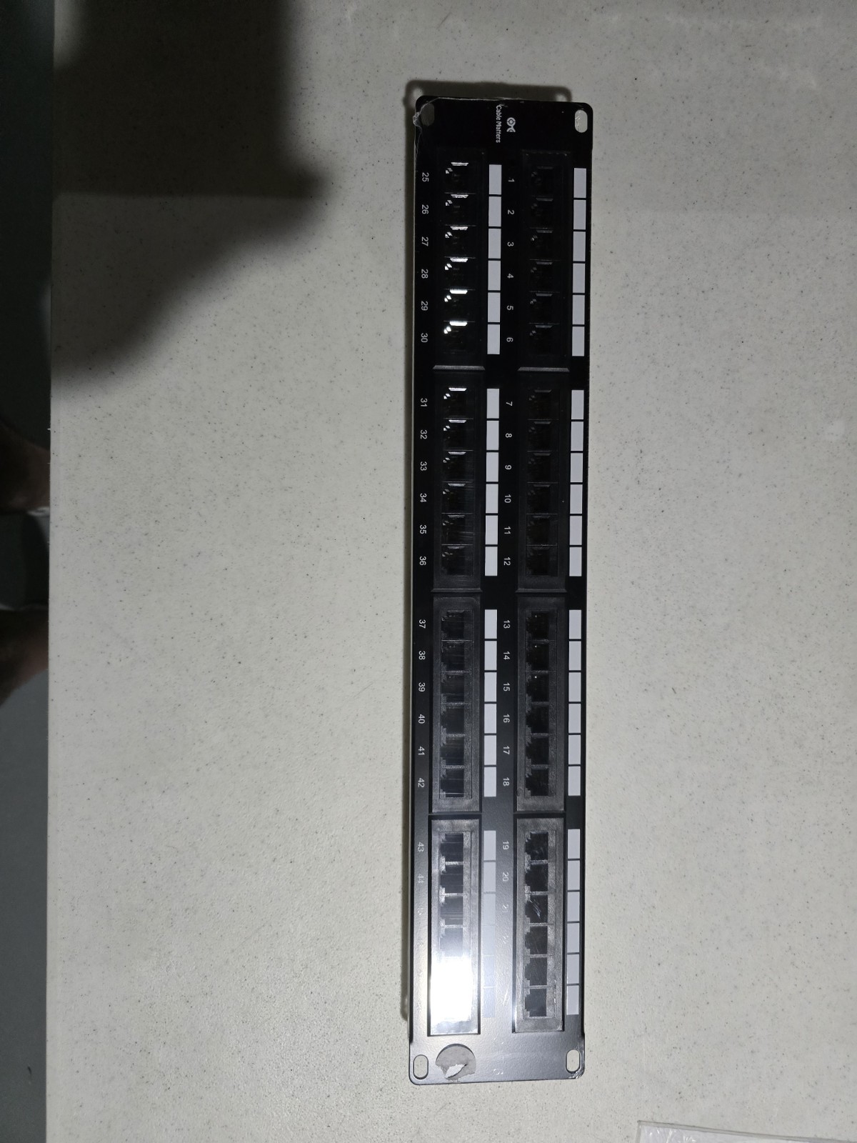 Cable Matters 48-Port Cat6 RJ45 Ethernet Patch Panel 2U 19 in Rack Mount
