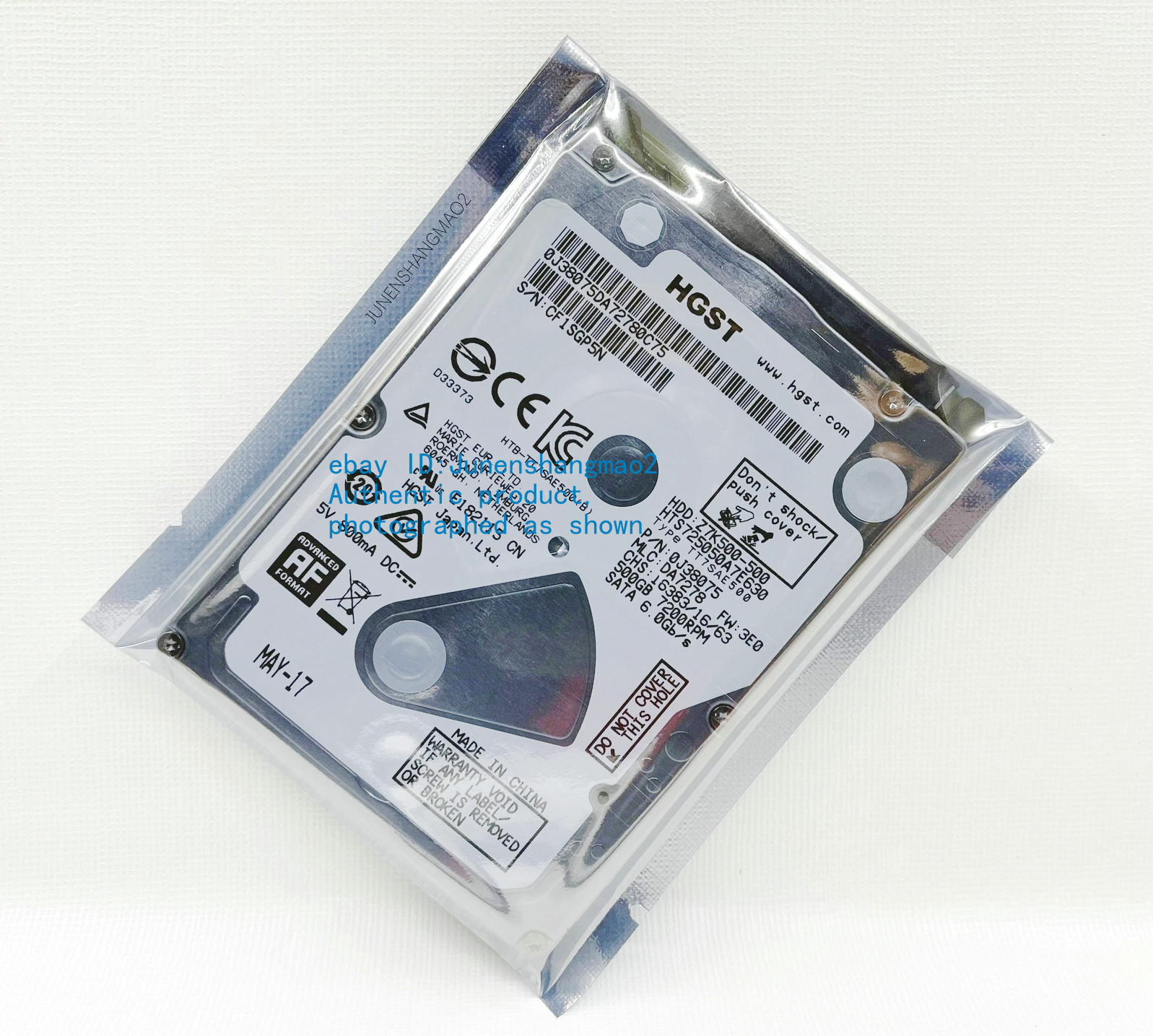 Hitachi 500GB 7200RPM Z7K500-500 HTS725050A7E630 2.5" SATA Notebook hard drive