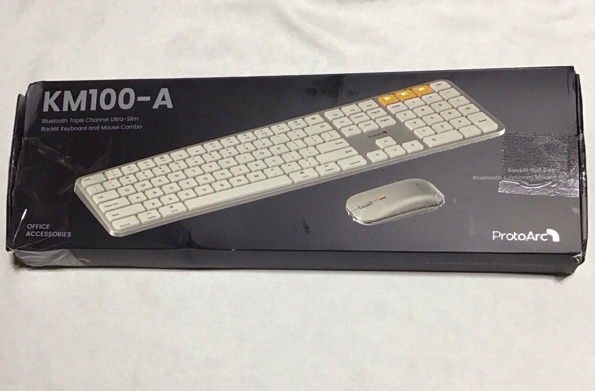 ProtoArc KM100-A Backlit Bluetooth Keyboard and Mouse