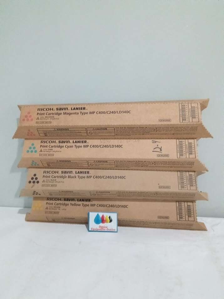 Ricoh MP-C300  MP-C400 Complete Toner Set Yellow Magenta Cyan Black