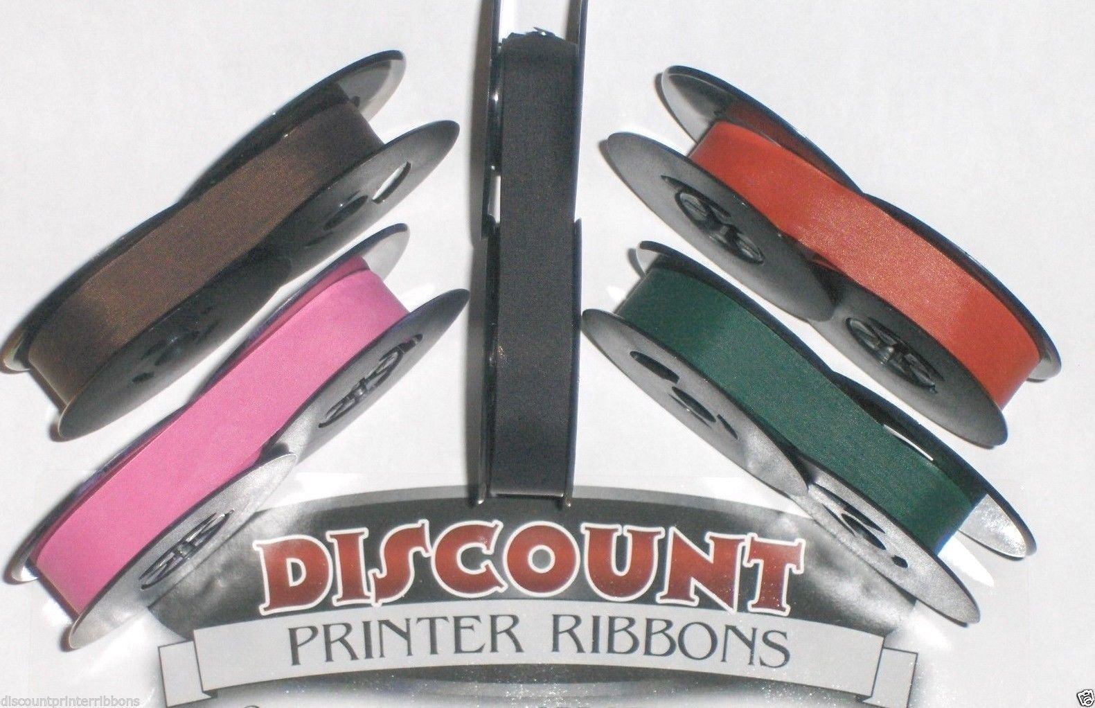 Olivetti Lettera 31 Typewriter Ribbons - Pink Purple Red Green Black Ink (5 pk)