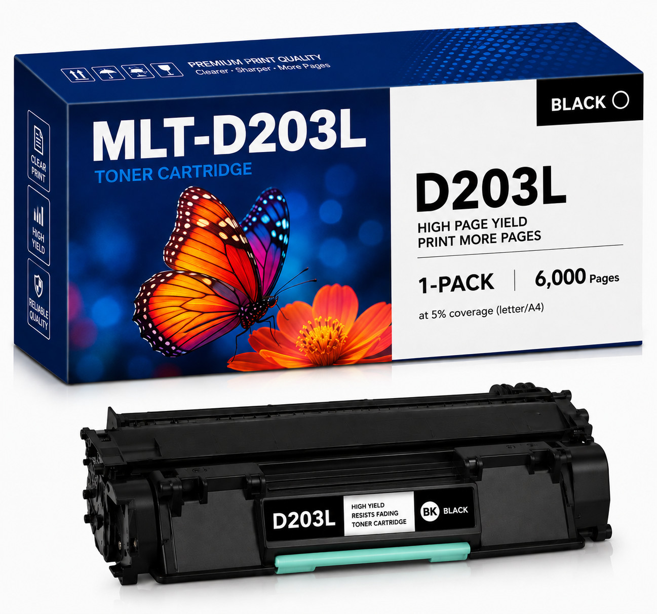 MLT-D203L 203L Black Toner Cartridge Replacement for ProXpress M3370FD M3870FW