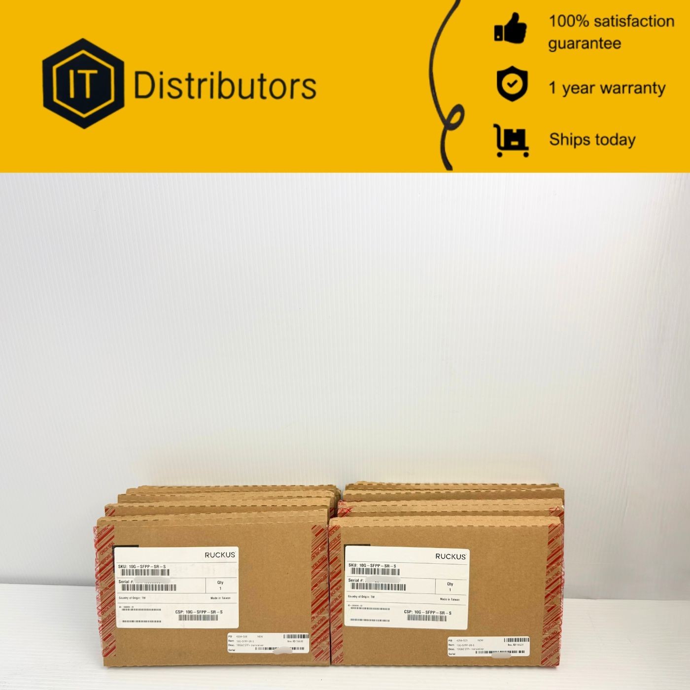 Ruckus 10G-SFPP-SR-S / New / PACK OF 10 / 1 Year Warranty / Ships Today