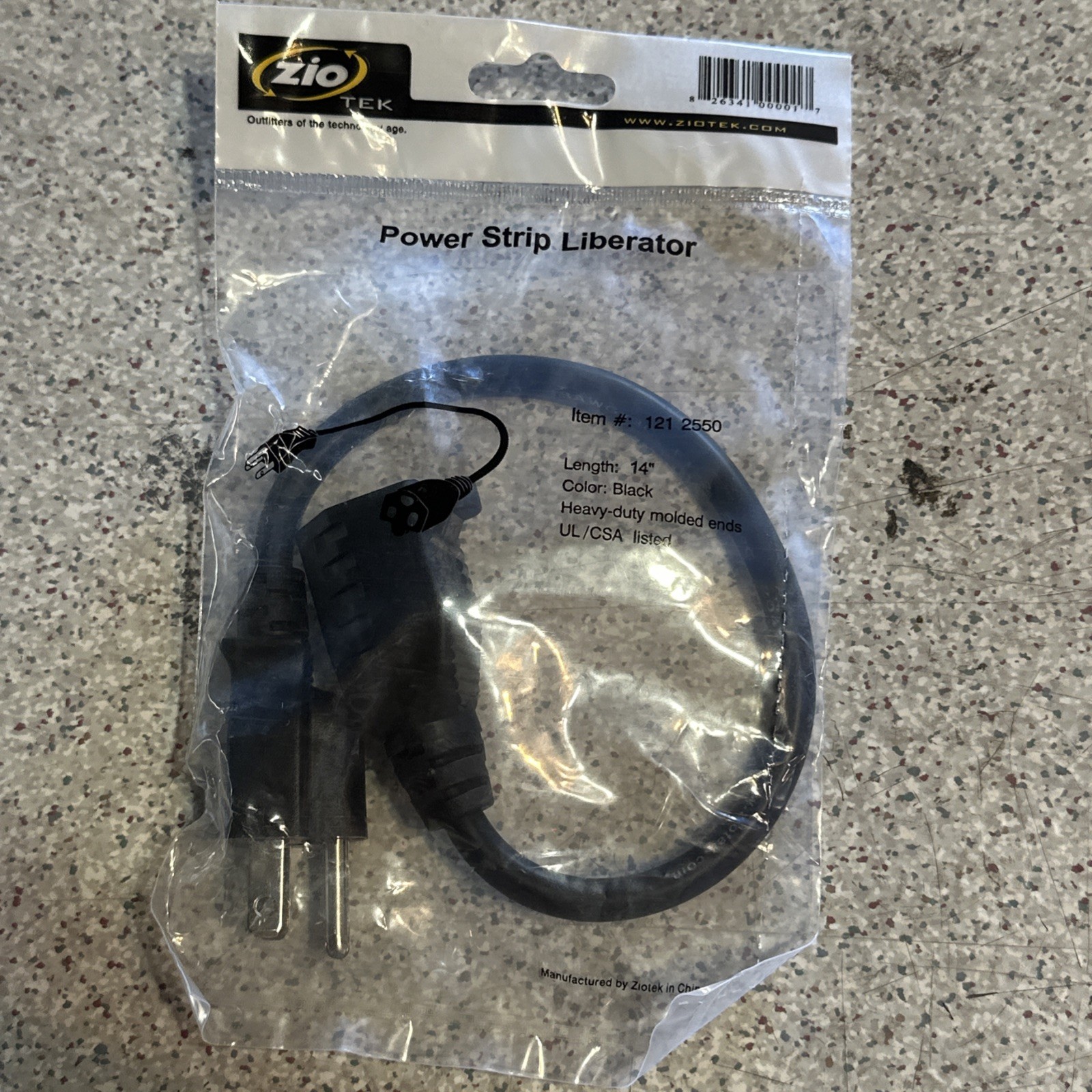 **  New in Package **Ziotek 14 inch Power Strip Liberator Cable ZT1212550