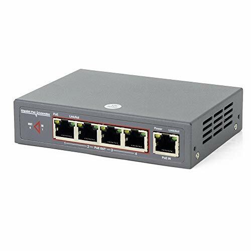 60w Gigabit Network Poe Extender Ethernet Extender With 4 Port Poe+ Switch Suppo
