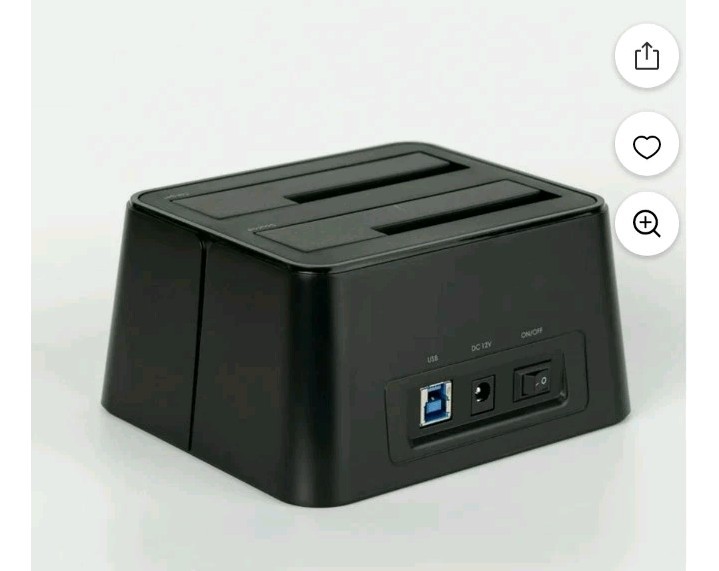 V-Seven, V7 USB 3.0 Dual Bay HDD Docking Station, Black