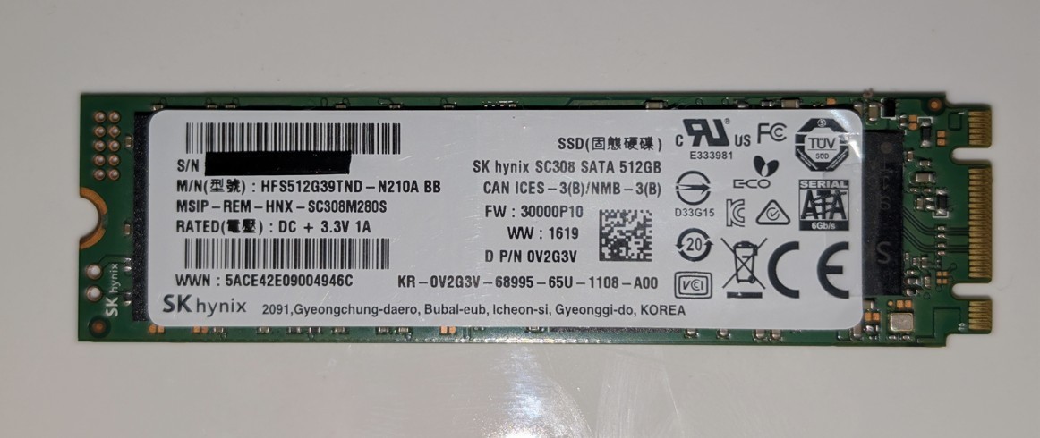SK hynix SC308 M.2 2280 SATA SSD - 512 GB