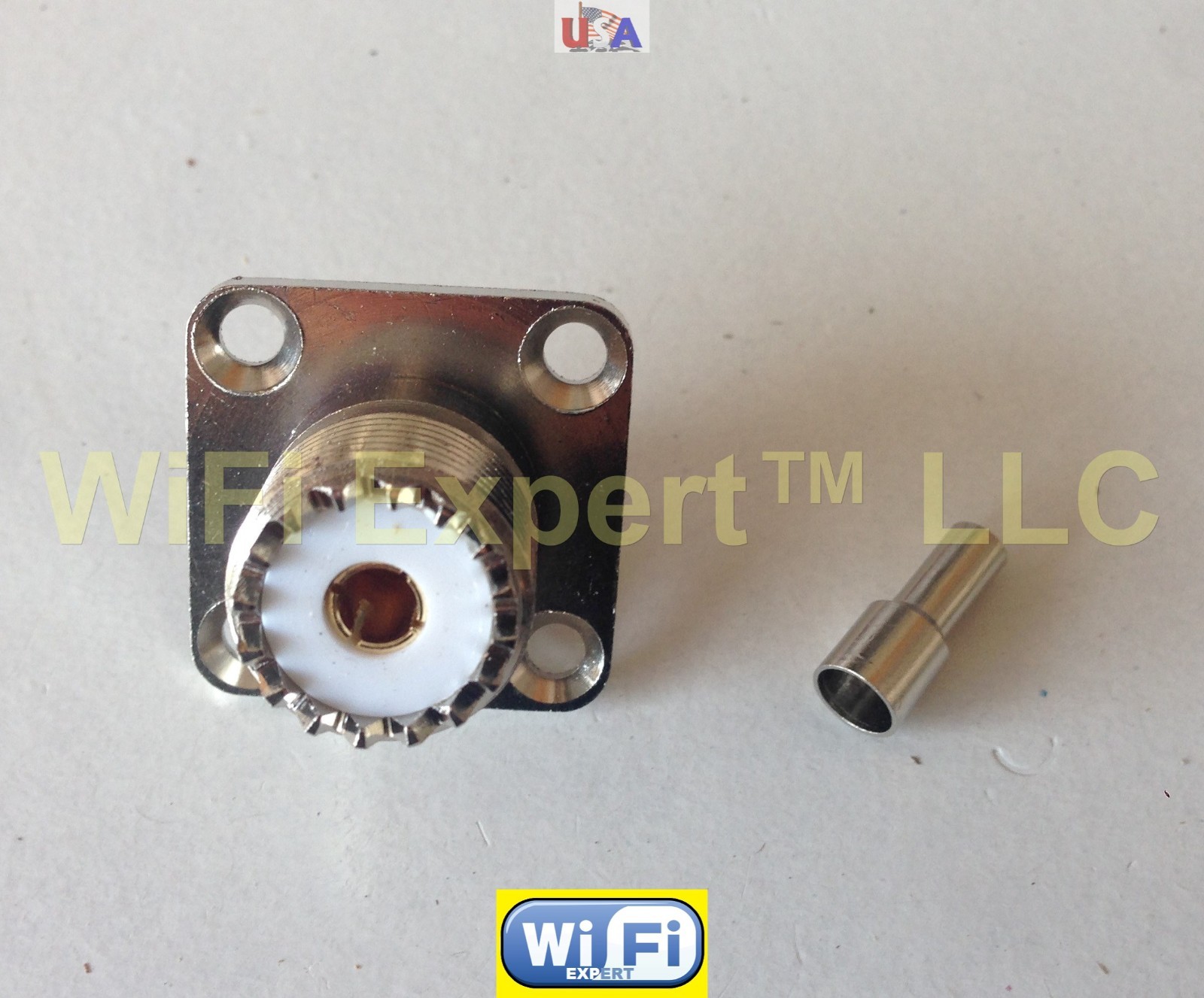 UHF SO239 Female FLANGE SOLDER CRIMP RG316 RG174 RG179 LMR100 Cable Connector