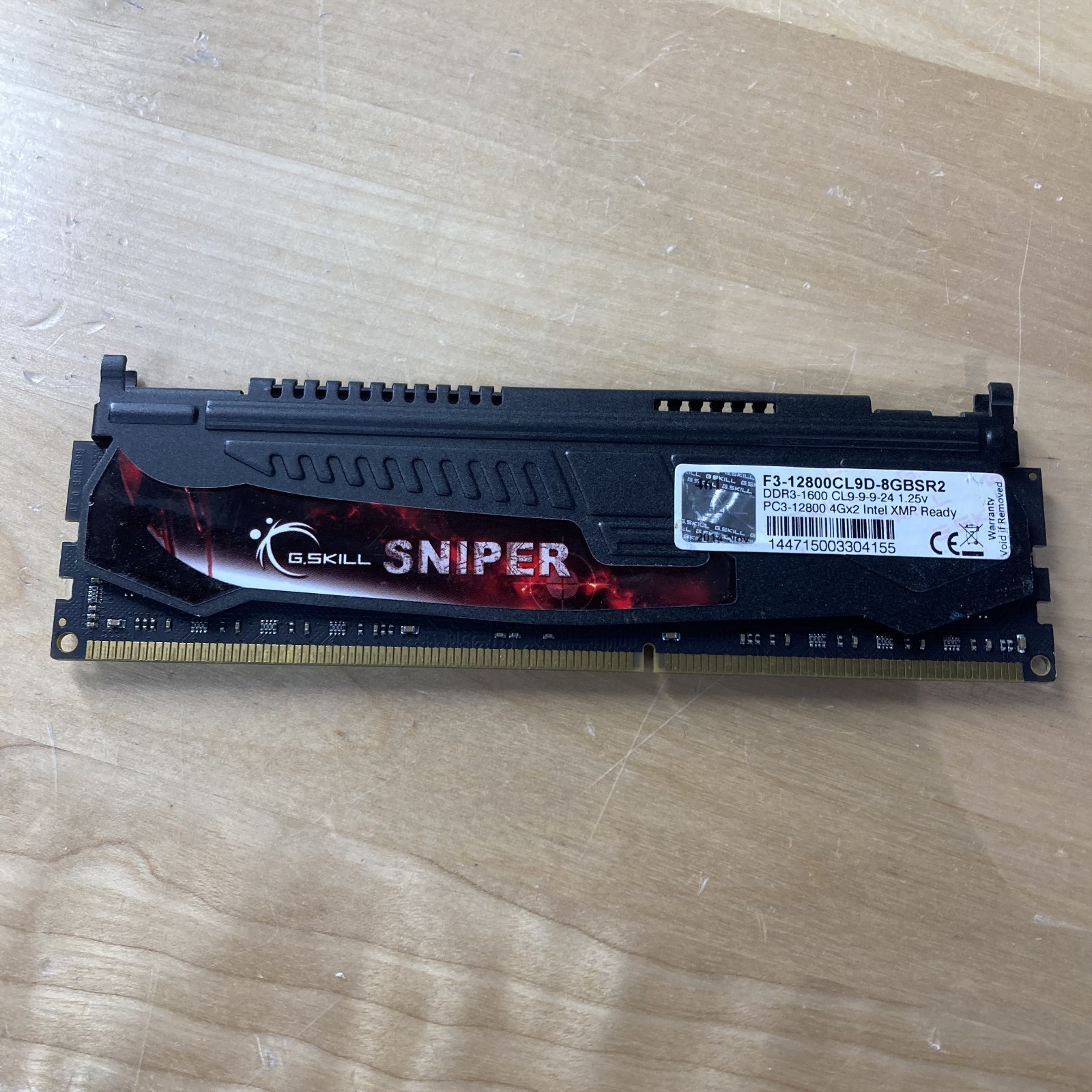 G.SKILL SNIPER 8GB DDR3 DESKTOP RAM PC3-12800 F3-12800CL9D-8GBSR2 Gaming RAM