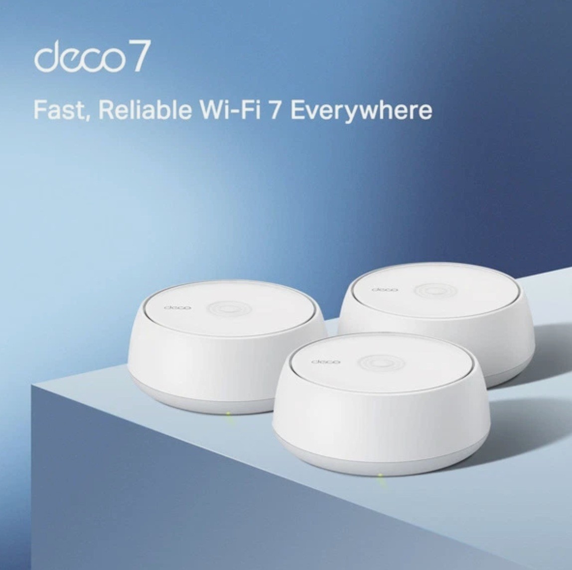 3 Pack - Deco 7 BE25 Dual-Band BE5000 WiFi 7 Mesh Wi-Fi System 5 Gbps, 240 Mhz