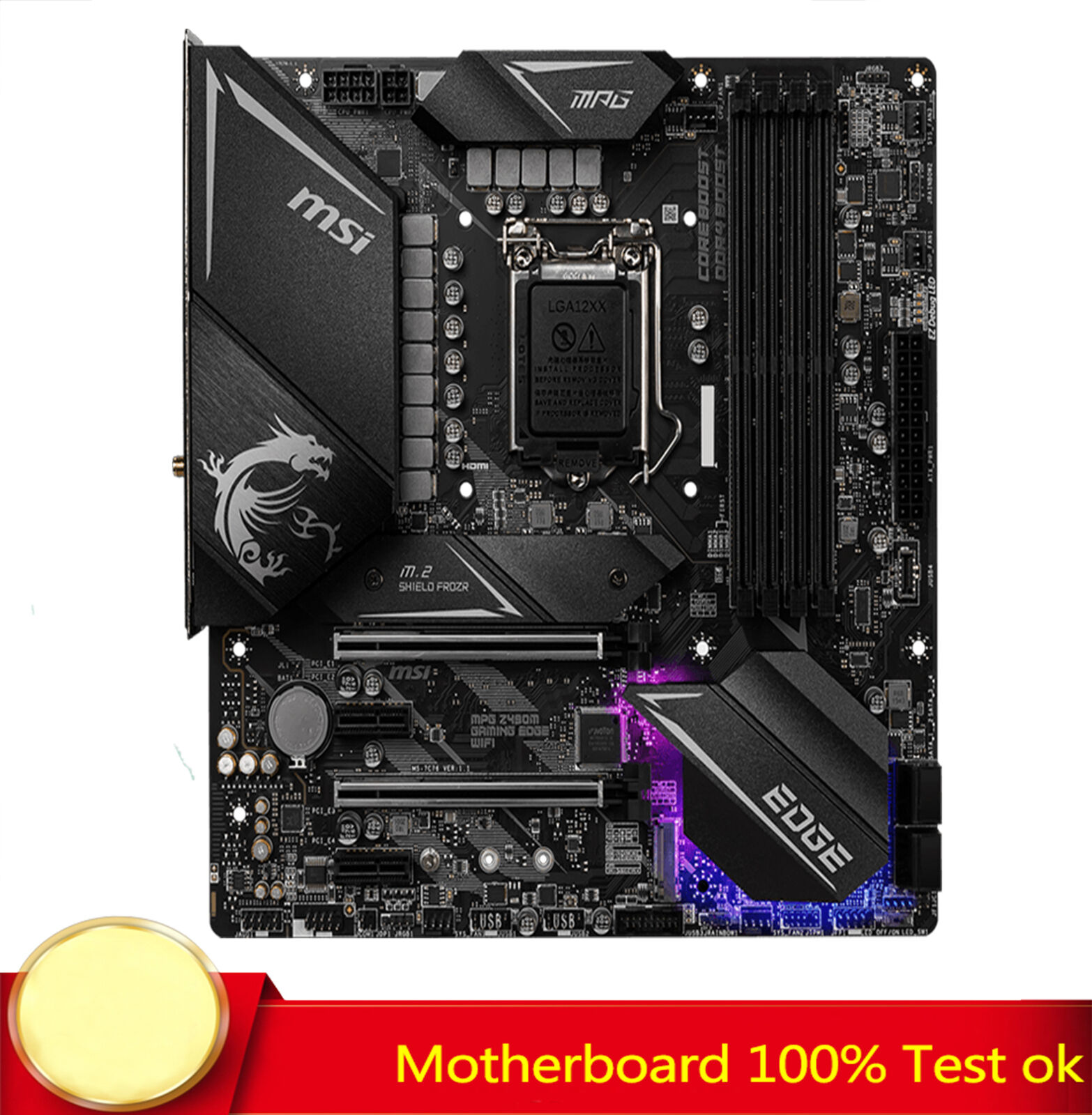 FOR MSI MPG Z490M GAMING EDGE WiFi Motherboard Support DDR4 128GB 100% Test Work