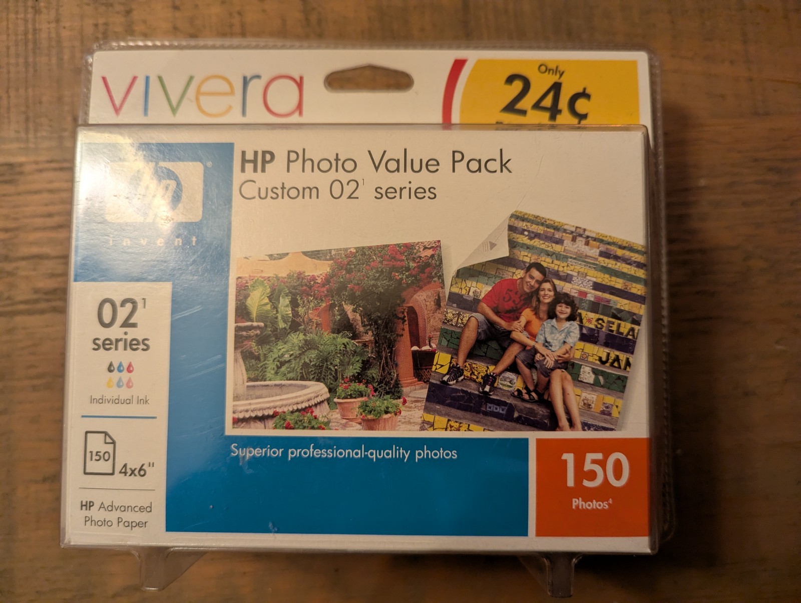 HP 02 Photo Value Pack Custom Series Ink & Paper 150 Sheets 4x6 Sealed 5188-3069
