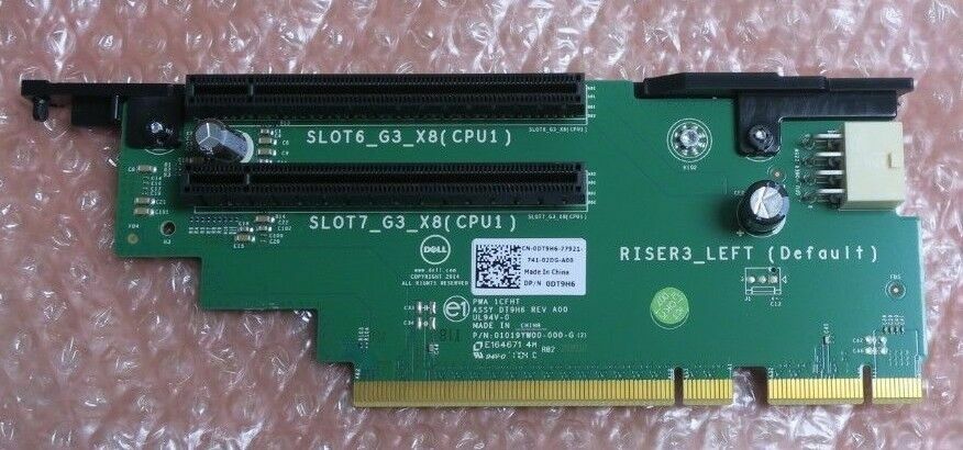 NEW Dell PowerEdge R730 PCI Riser 3 Card Two x8 Slot Left DT9H6 0DT9H6