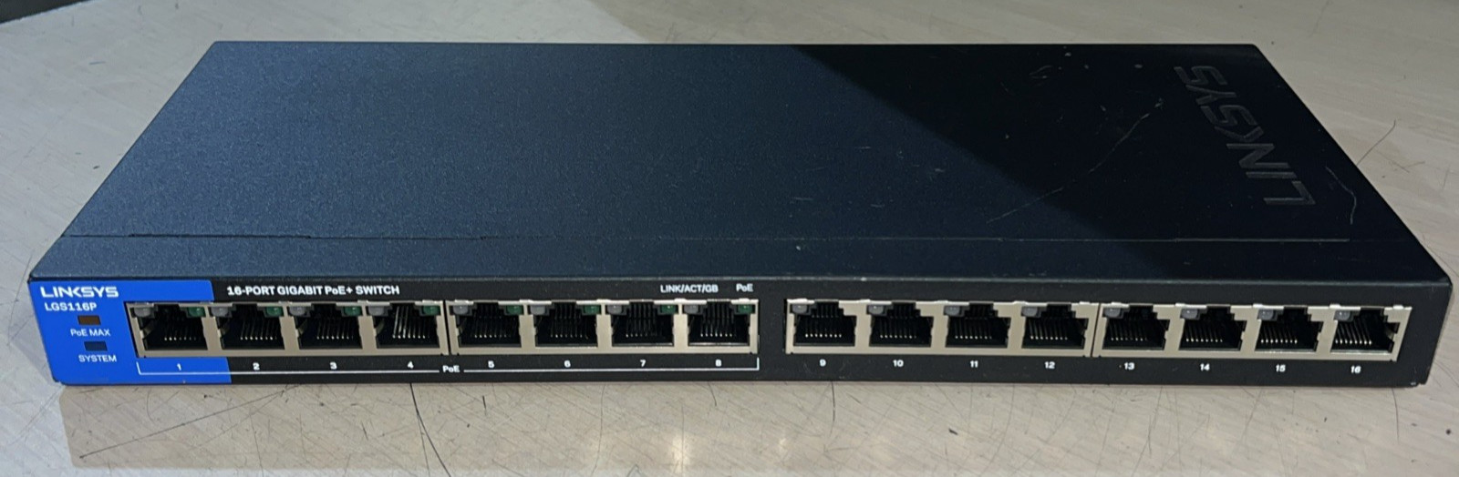 LINKSYS LGS116PV2 16 PORT SWITCH