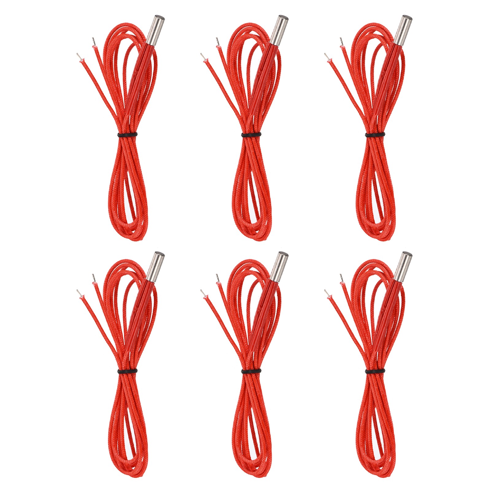 Ceramic Cartridge Heater, DC24V 40W Heaters,Red 6 Pack