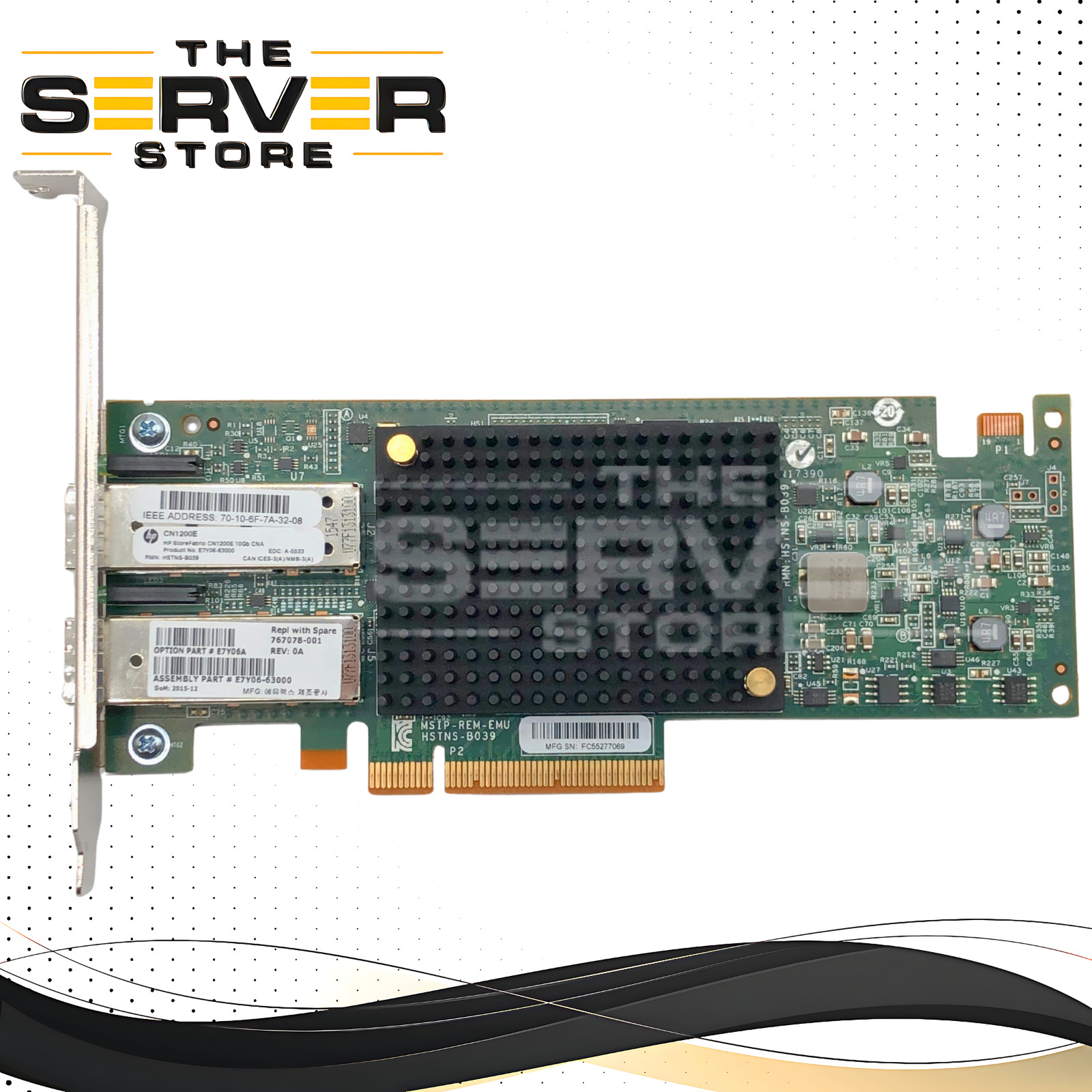 HPE CN1200E 10Gb 2 Port SFP+ FCoE Network Card ProLiant G9 G10 E7Y06A 767078-001