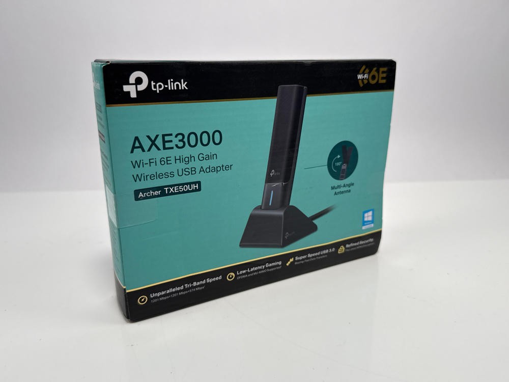 TP-Link Archer TXE50UH WiFi 6E USB Adapter AXE3000 Tri-Band WPA3 Windows 11 10