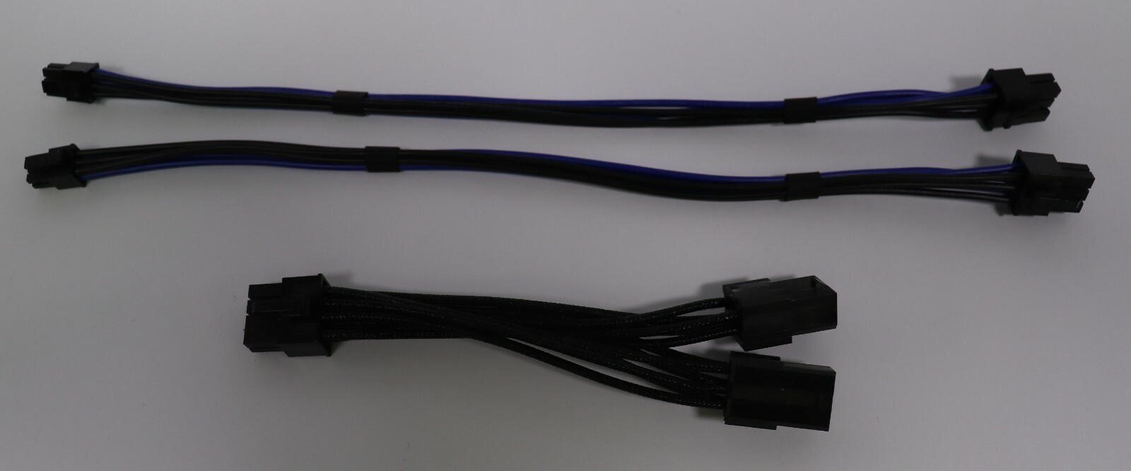 Dual Mini 6-pin (6+6) to 8-pin PCI-e power cable adapters for Apple Mac Pro
