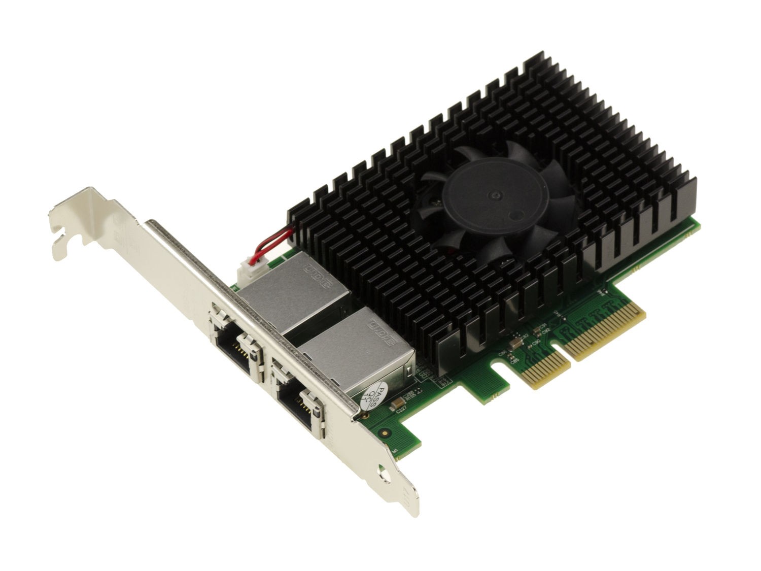 PCIe X4 Dual 10 Gigabit Ethernet Network Card 2 RJ45 Ports 10G - AQC107 ASM1182