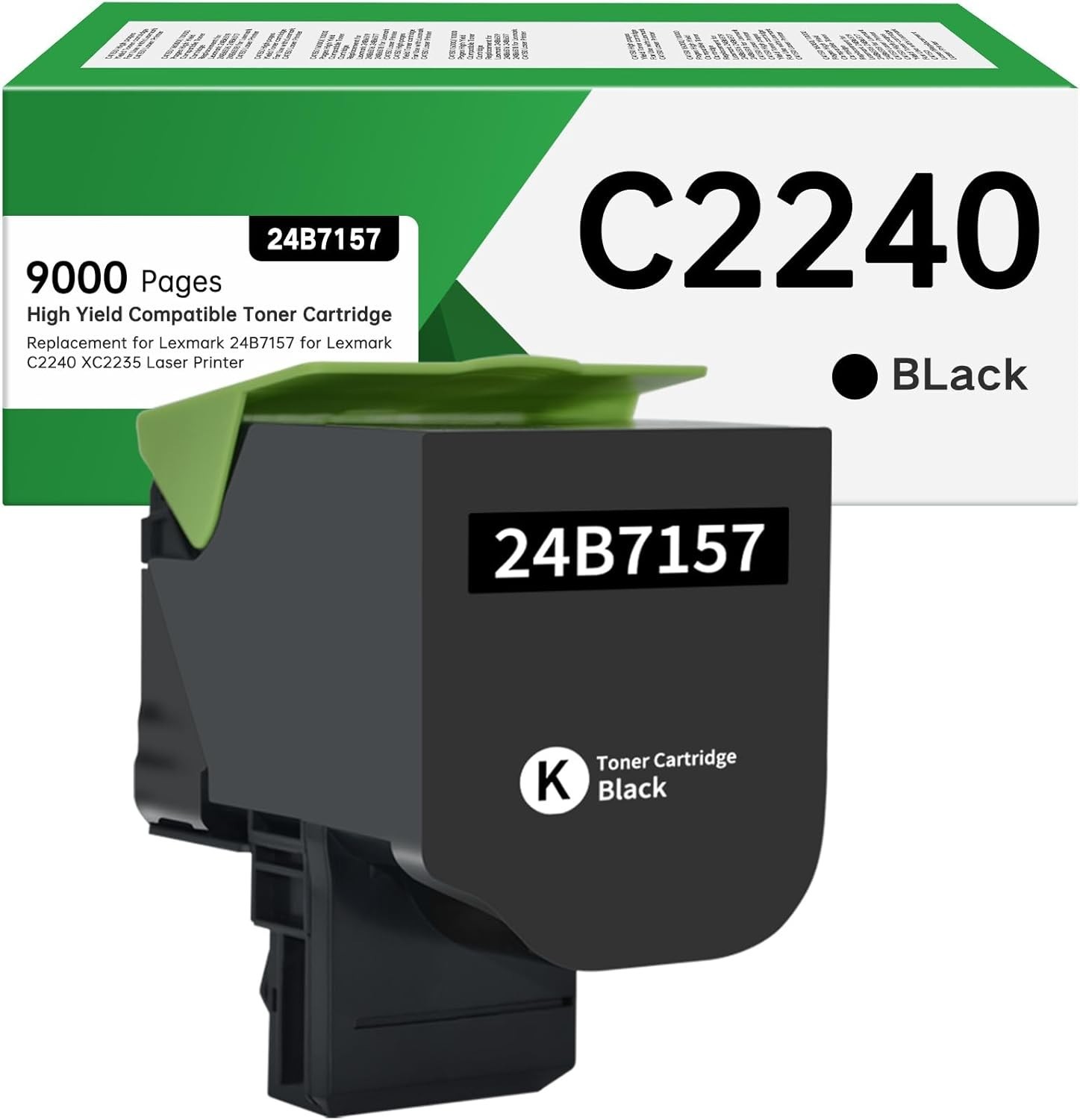 24B7157 High Yield Black Toner for Lexmark C2240 XC2235 Laser Printer 1 Pack