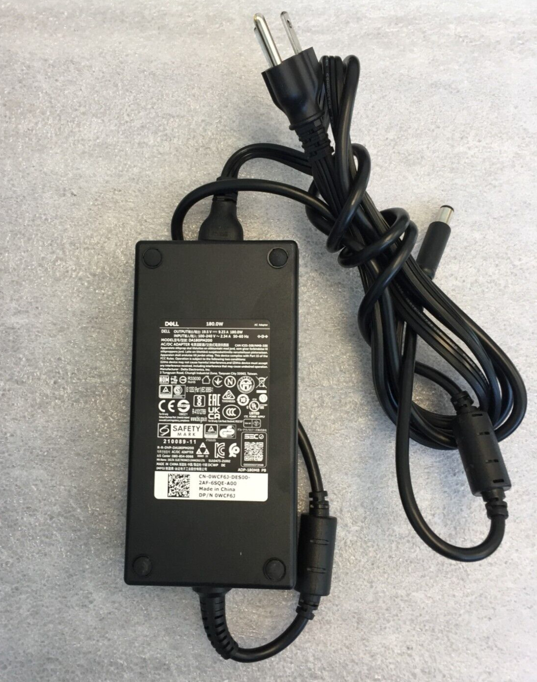 GENUINE DELL 180W 19.5V 9.23A AC Adapter OEM 
