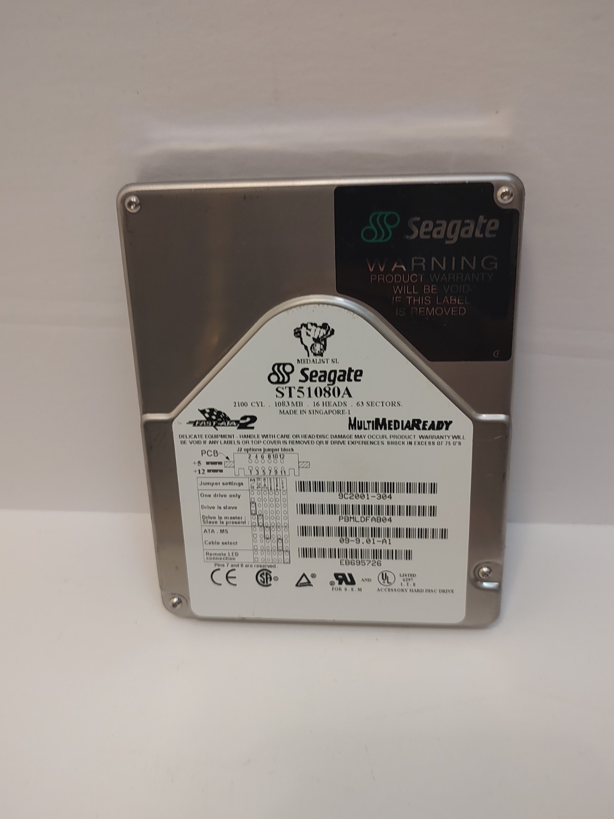Seagate Hard Drive Model ST51080A