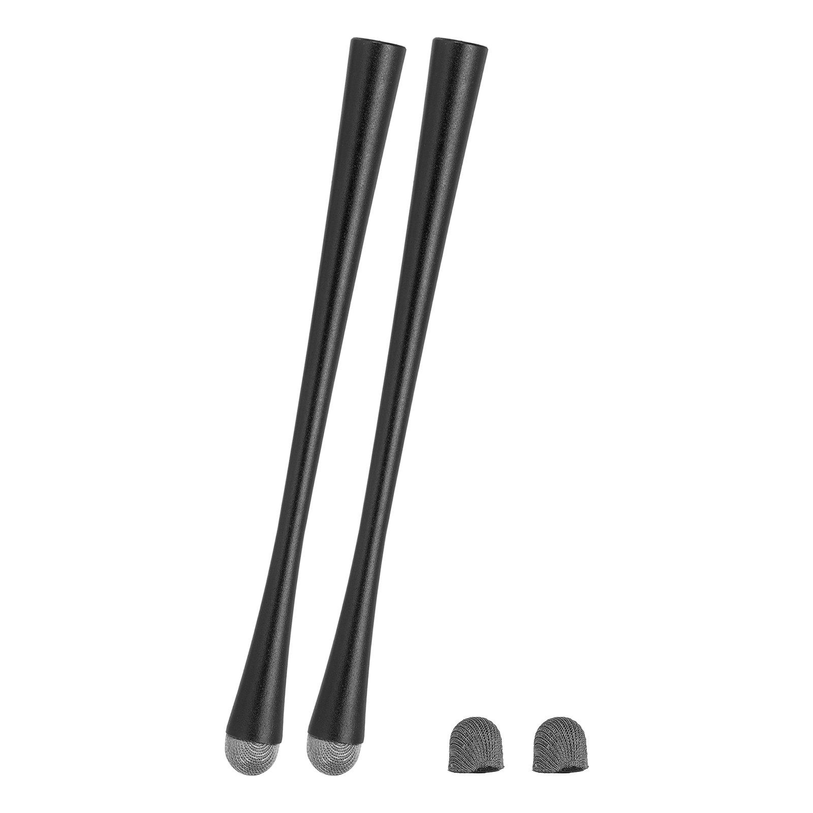 2Pcs Slim Waist Stylus Pens 2 in 1 Universal Capacitive Stylus Black
