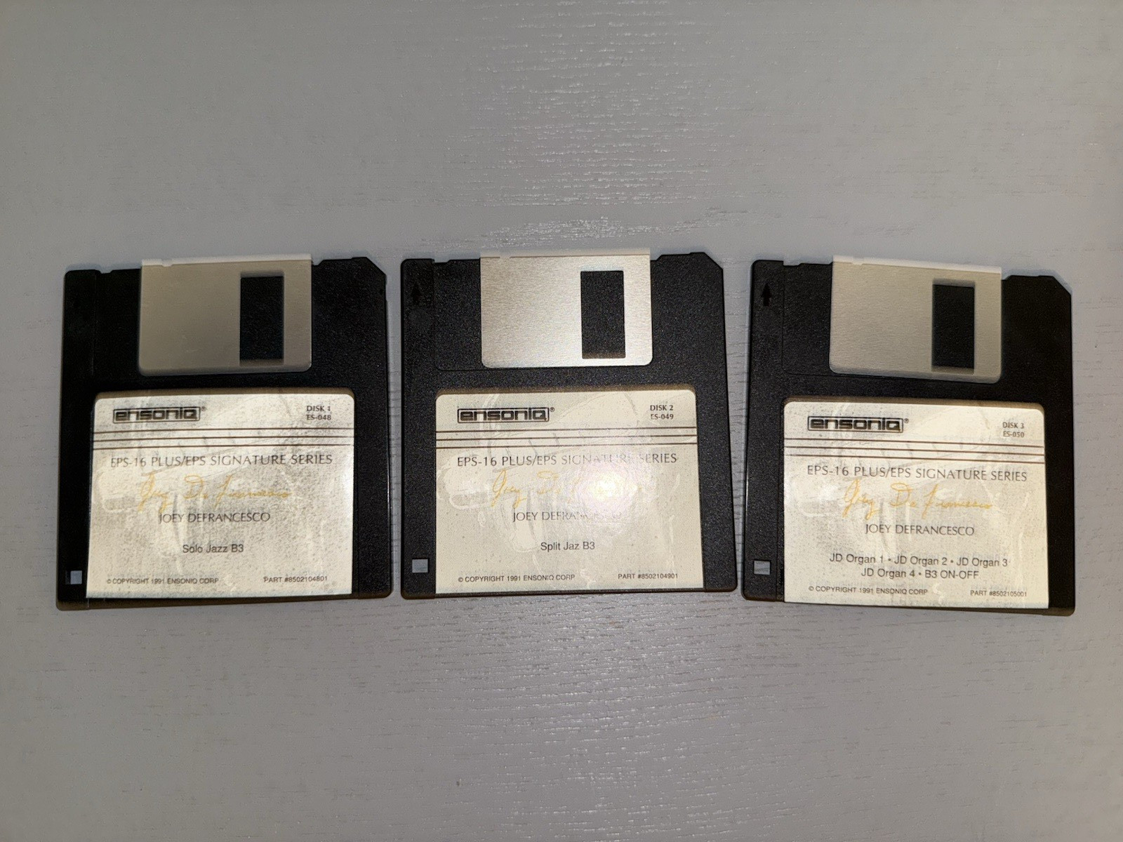 Ensoniq 3 Disk Library Set - Joey DeFrancesco - EPS Signature Series - ASR10 ESS