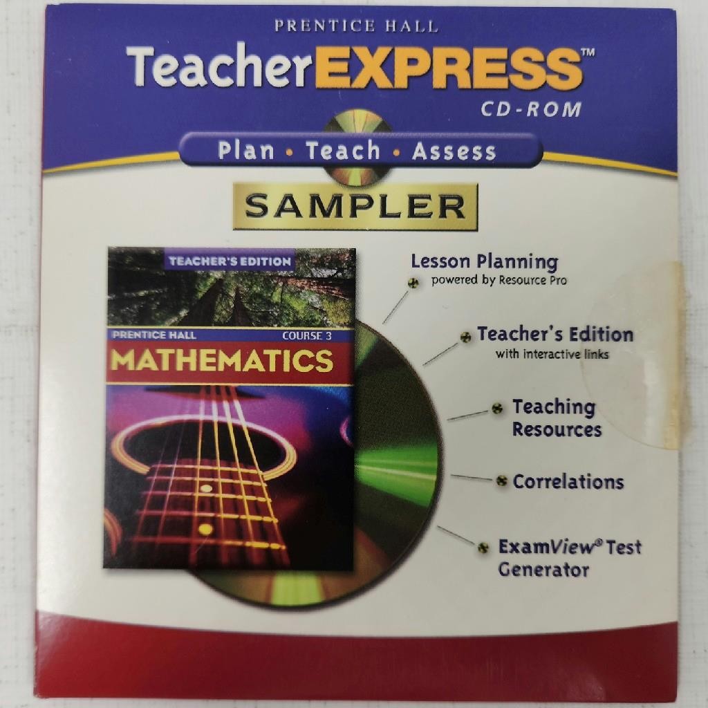 Prentice Hall Teacher Express Sampler Mathematics Course 3 CD-ROM