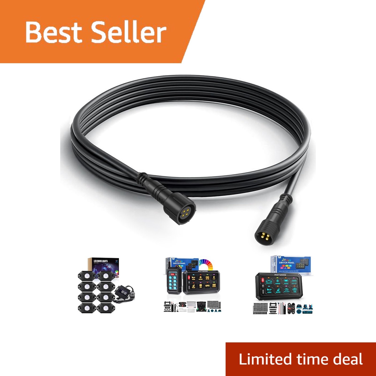 Mictuning 4 Pin Extension Cable 1PC 6.56FT