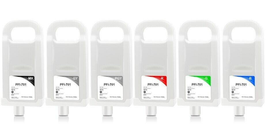 Pick Any 6 Piece canon imagePROGRAF iPF8100 iPF9000 pfi-701/pfi702 ink cartridge