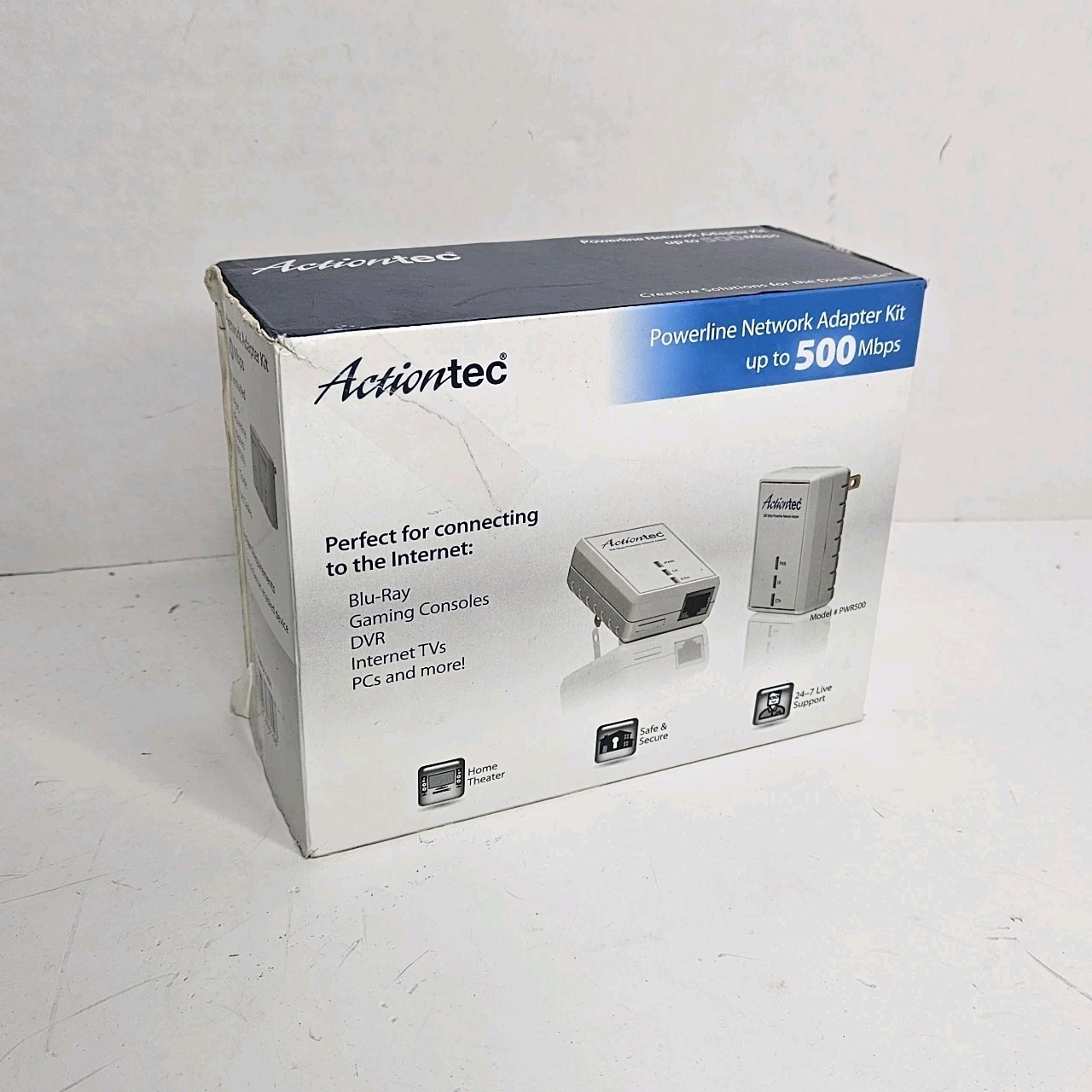 Actiontec Powerline Network 2 Single Port Adapter Kit 500 Mbps PWR500