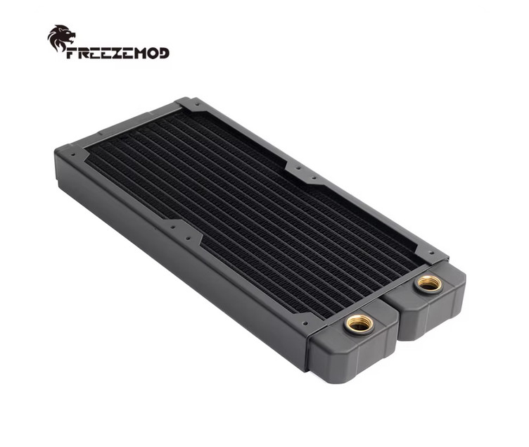 FREEZEMOD TSRP-TW240 240mm Radiator 14 Flat Tubes Copper Fins 120mm Fan Support.