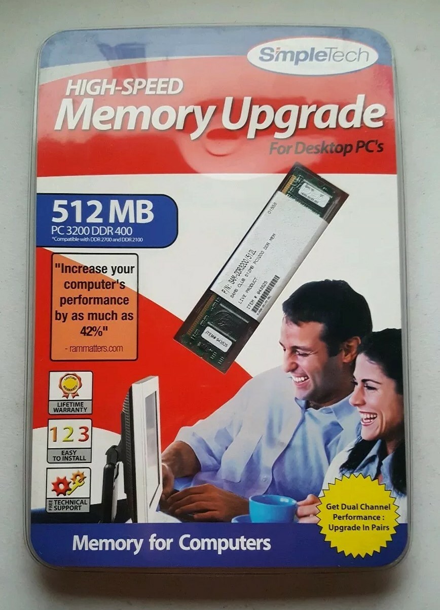 High-Speed Memory Upgrade For Desktop PC-512MB - PC3200 DDR400 - 184 pin