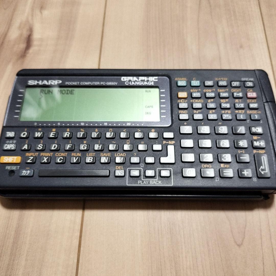 SHARP Pocket computer PC G850VS vintage Function Calculator Tested Japan Pokecom