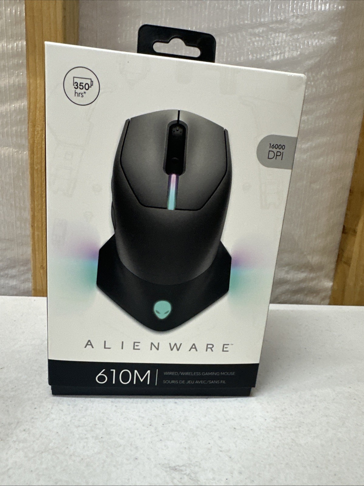 Alienware AW610M Wired/Wireless Gaming Mouse 16000 DPI 350hr RGB Dark Side Moon