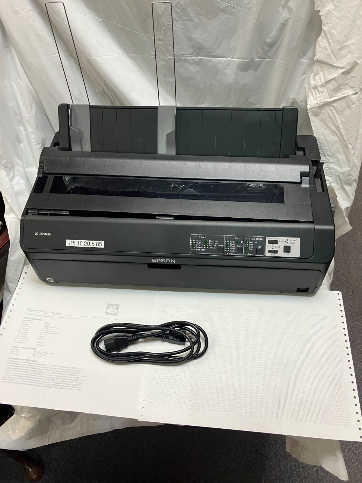 Epson LQ-2090II N Network Impact Dot Matrix Printer, Tested