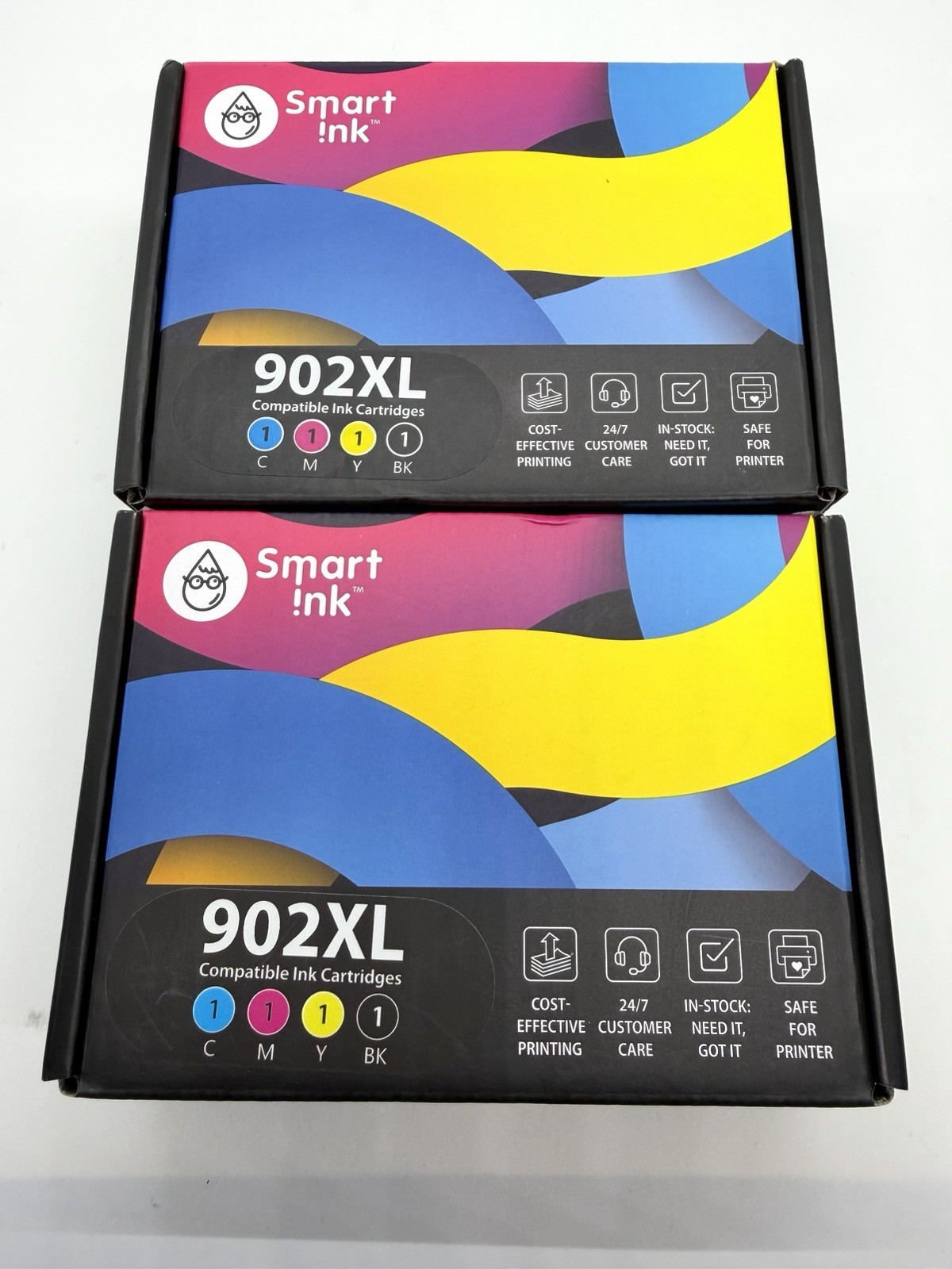 2 LOT Smart Ink 902XL Cartridge Replacement for HP 902 XL  Exp 11-2027 New