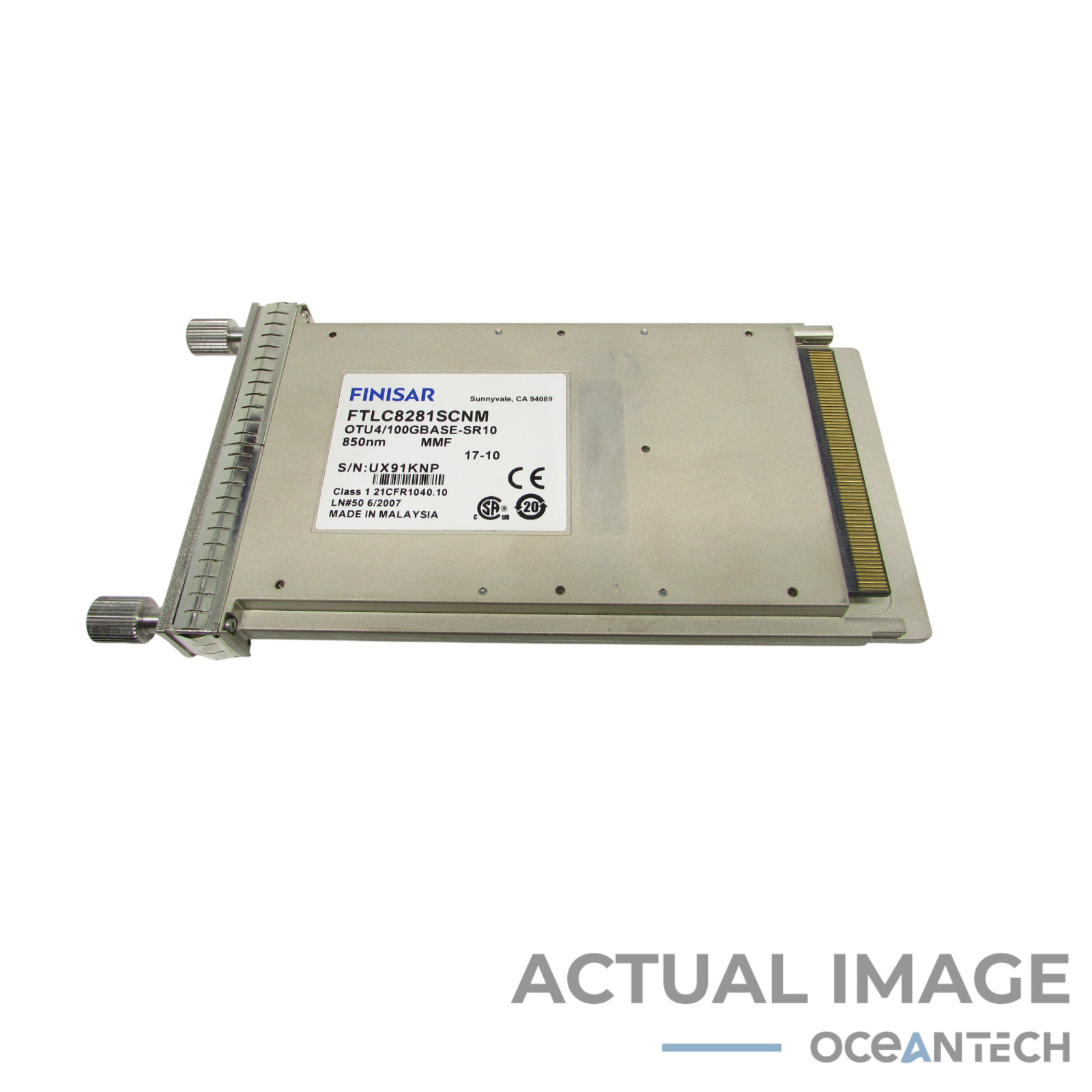 Finisar FTLC8281SCNM 100GBASE-SR10 MMF 100m CFP 850nm Transceiver