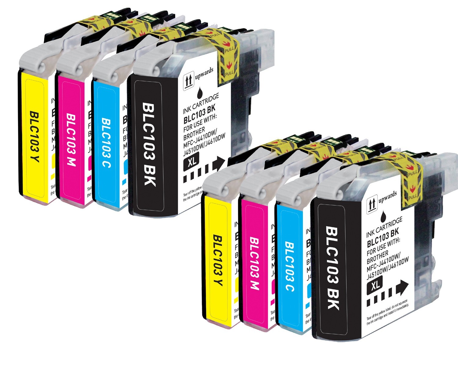 8PK XL Replacement Ink Set fits Brother LC103 MFC-J285DW MFC-J870DW MFC-J450DW