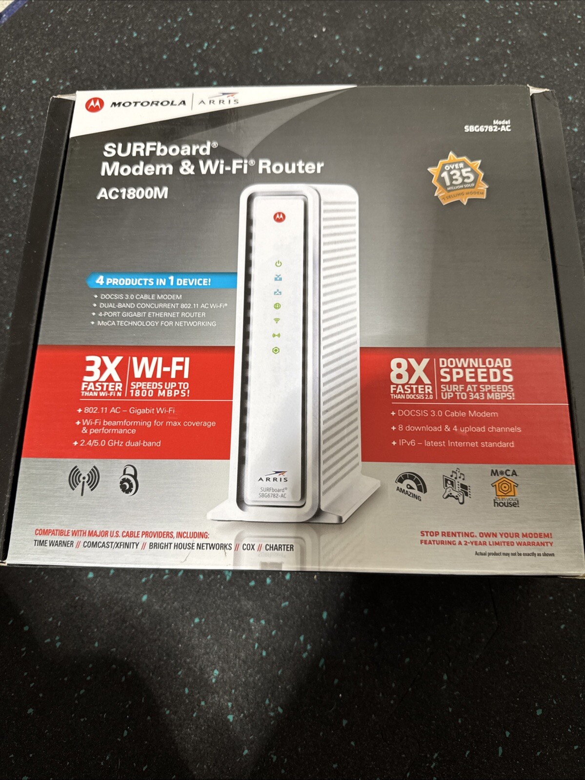 MODEM  ROUTER ARRIS Surfboard SBG6782 AC1800M 2.4/5.0 GHz Dual-Band